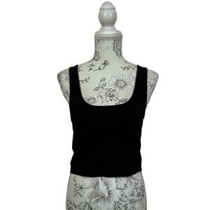 Collusion X Black Cropped Rib Racerback‎ Tank Top Size 8